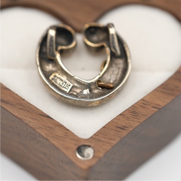 Vintage 1950s Sterling Silver Modernist Abstract Pendant Necklace - Picture 5 of 12